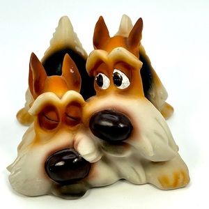 Schnauzer Puppy Dogs Figurine Figure Resin Terrier Scottie 3”